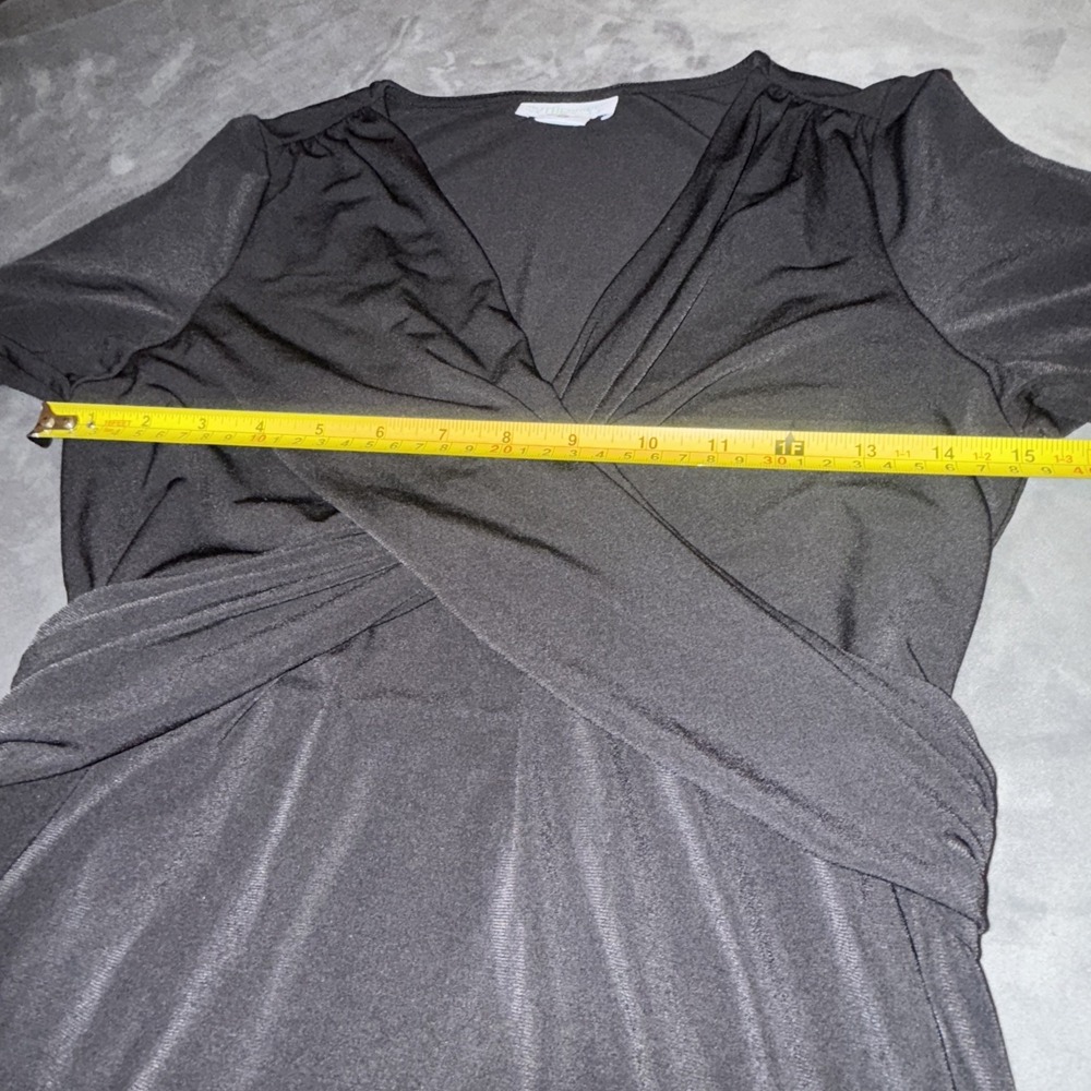 Motherhood Maternity Black Dress Size S 3/4 Sleeve with Waist Tie in Back - Picture 7 of 11